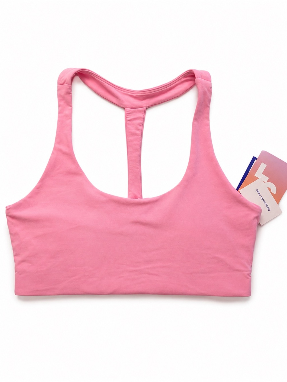 JoyLab Pink T-Back Active Crop Sports Bra
